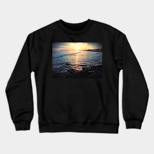 Sea and Waves in Dawn of Terracina Crewneck Sweatshirt